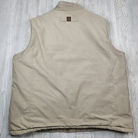 Rainforest Vest Mens 2XL Beige Sherpa Fleece Lined Outdoor Full Zip Pockets Warm - Picture 9 of 12